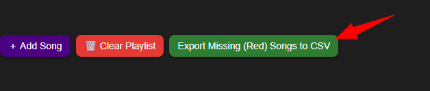 Powerful action buttons interface showing playlist management controls